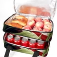 thumbnail image 5 of American Flag Double Layered Insulated Lunch Bag with Two Compartments for Hand Carrying - Large Capacity Refrigerated Meal Bag, 5 of 6