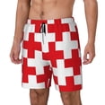 thumbnail image 1 of Cauagu Maillot de Bain Homme Croix Rouge 1 Imprimé Séchage Rapide avec Doublure de Compression-Medium, 1 of 6