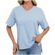 thumbnail image 1 of Camiseta de Manga Corta de Bolsillo de Cuello en V de Color Sólido, con Detalle Del Doblado de la Hendidura para el Uso Diario Y de Ocio, 1 of 8