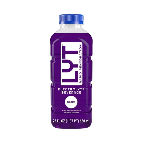 LYT Rapid Rehydration Electrolyte Drink Grape, 22 fl oz.,  24-pack
