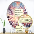 thumbnail image 3 of Designart "Cotton Candy Skies at Sunset IV" Landscapes Radial Dot Round Wall Mirror - Landscapes Oval Printed Decorative Mirror - Multiple Color Options, 3 of 5