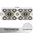 thumbnail image 5 of Kitchen Rugs Sets Of 2,Brown Geometric Triangle Diamond Pattern Anti Fatigue Kitchen Mat Rugs Non Slip Washable,Decorative Kitchen Floor Mats for Kitchen,Sink,Laundry,17"X47", 5 of 5