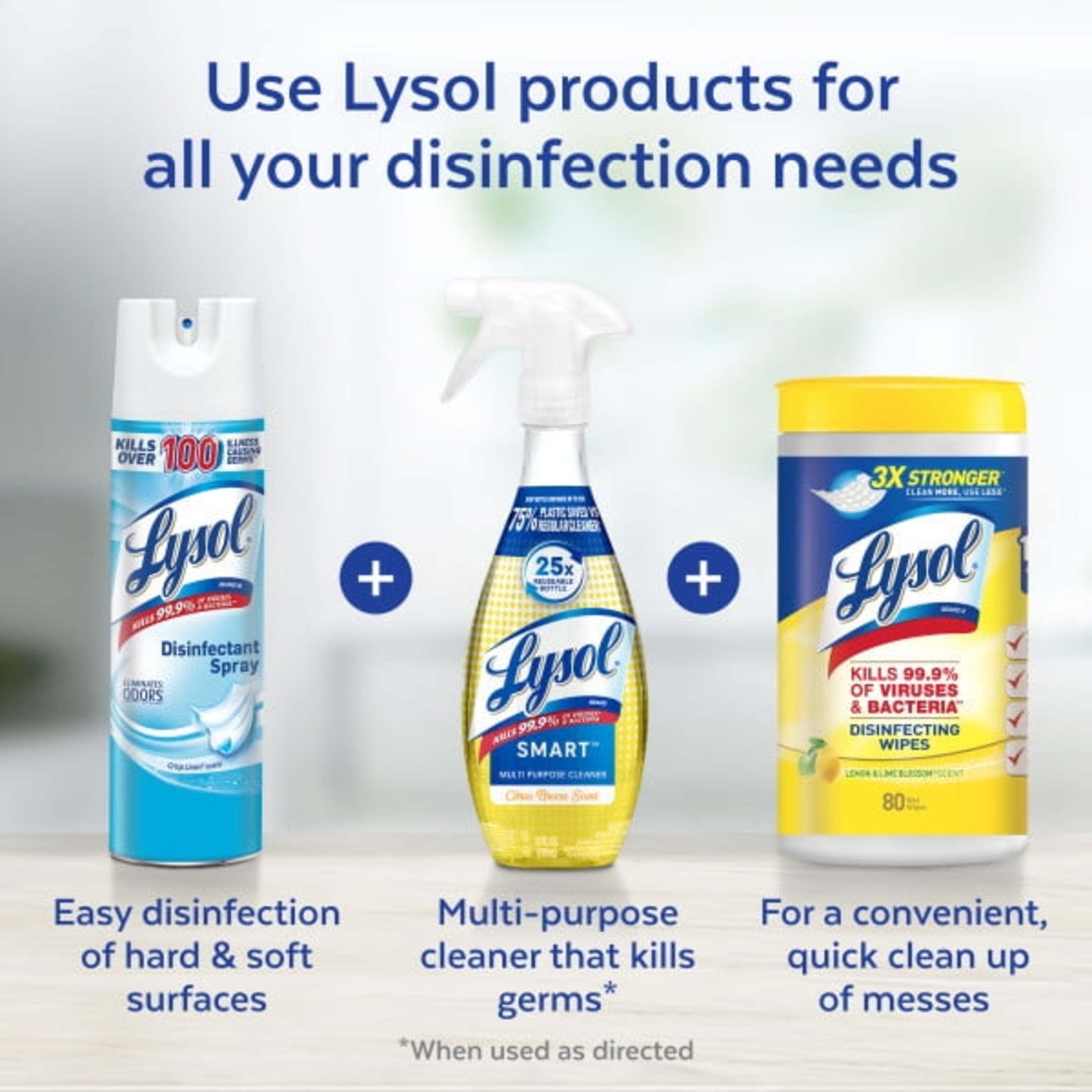 Lysol All-Purpose Cleaners, Fresh Waterfall Scent, 25 Fluid Ounce, 2 Count