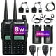 thumbnail image 1 of Radio BaoFeng UV-82 de alta potencia, radioaficionado, radio bidireccional, walkie talkies con auricular, altavoz portátil, micrófono y cable de programación (paquete de 2, negro), 1 of 9