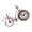 Red, variant on Giaone Desk Clock Metal Bicycles Desk Table Clock Battery Operated None-Ticking Clocks for Bedroom Living Room Home Decors