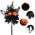 thumbnail image 4 of SLYNSHome Halloween Black Flower Bouquet,Fall Artificial Pumpkin Flowers Bunches for Home Weeding Halloween Party Decorations, 4 of 7