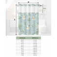 thumbnail image 6 of No Hook Shower Curtains with Snap in Liner, Spring Floral Waterproof Fabric Shower Curtain, White Daisy Duck Greenery Blue Double Layers & See-Through Top Window Bathroom Curtains 72''x96'', 6 of 6