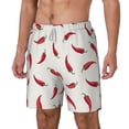 thumbnail image 2 of Uemuo Chili Pattern Mens Swim Trunks Quick Dry Board Shorts with Mesh Lining, Stretch Beach Shorts Quick Dry No-Chafing Board Shorts-X-Large, 2 of 9