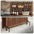 thumbnail image 4 of Tribesigns Home Bar Unit, Modern 2-Tier Bar Table with Footrest, Corner Mini Coffee Bar Cabinet for Home Kitchen Pub, Brown, 4 of 8