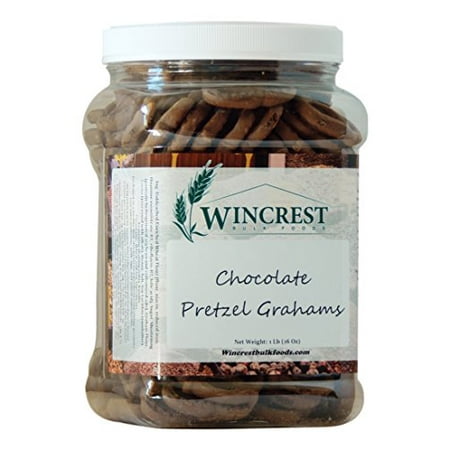 Chocolate Covered Pretzels Wedding Favors - Chocolate Pretzels Grahams - 1 Lb Tub