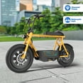 thumbnail image 3 of SANOPY 350W Electric Scooter for Adults, 20 MPH, 30-Mile Range, 16" All-Terrain Tires, Motorcycle Style with Seat & Basket, 3 of 8
