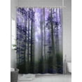 thumbnail image 5 of Fall Shower Curtain Forest Shower Curtains for Bathroom Thanksgiving Decor, Waterproof Polyester Shower Curtain Set with Hooks, Stall Long Size 54"x78" Purple Leaves Tree, 5 of 6