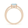 thumbnail image 2 of Angara Natural 1.35 Ct. Aquamarine with Diamond Classic Ring in 14K Rose Gold for Women (Ring Size: 3.5), 2 of 9