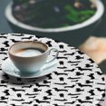 thumbnail image 2 of Ambesonne Dog Lover Fitted Round Tablecloth, Monochorme Canine, 36"- 40" Diameter, Black White, 2 of 5