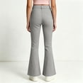thumbnail image 6 of RQYYD School Uniform Pants for Girls Bell Bottom Pants High Stretch Elastic Waist Flare Trousers Size 5-16 Years Teen Girls Kids Back To School, 6 of 7