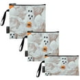 thumbnail image 2 of 3 Size Reusable Food Storage Bags Set Airtight Zipper Closure Lunch Snacks Travel Organizer White Ghost Figures, 2 of 8