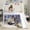 White+Blue Curtain, variant on Twin House Loft Bed with Slide & Ladder, Metal Low Loft Bed Frame with Play Tent & Safety Guardrails, Space Saving Montessori Bed, Super Hero Color Gold and Red