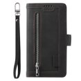 thumbnail image 2 of SaniMore for Samsung Galaxy A53 5G 6.5" 2022 Case, Prumium Leather Zipper Wallet Card Slots Cash Pocket Flip Kickstand Lanyard Anti-drop Shcokproof Full Body Wrap Business Case, Black, 2 of 18