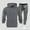 3#Dark Gray, variant on lkfuzj Men's Casual Fashion Solid Color Long Sleeved Hooded Set - Loose Oversize, Fleece-Lined, Warm, Polyester - Spring Fall Winter, Outdoor Casual Daily Use, 1 PC Top + 1 PC Long Pants