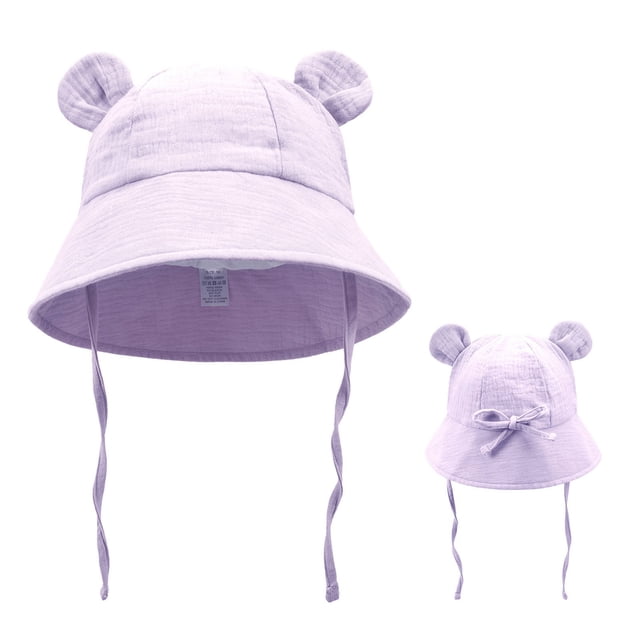 WUXIAN Kids Fisherman Hat Solid Color Adjustable Design Cute Cap For Summer Outings Vacations Sun Hat