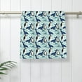 thumbnail image 5 of KLL Penguins Whales Ultra Absorbent & Soft Hand Towels for Bath, Hand, Face, Gym and Spa-27.5x16in, 5 of 7