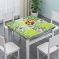 thumbnail image 3 of Vintage Style Floral Table Cover 36x36 Inch Square, Bohemian Print Elastic Tablecloth for Indoor Dining Room Kitchen Table, 3 of 6