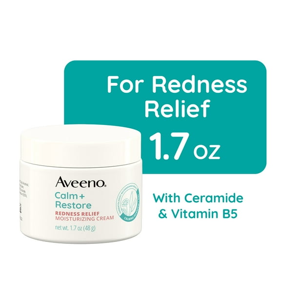 Aveeno Calm   Restore Redness Relief Cream, Face Moisturizer, 1.7 oz