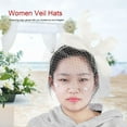 thumbnail image 3 of Boda Mujer Net Mesh Nupcial Cara Velo Sombreros Novias Tocado Accesorio para el cabello (Beige), 3 of 8