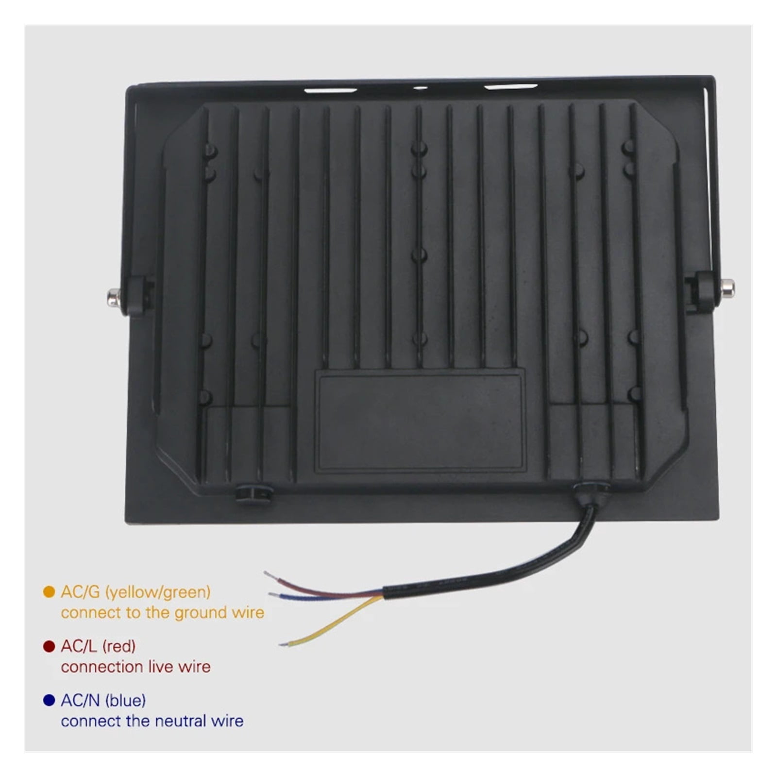 LED Flood Light Spotlight 100W 200W IP66 Waterproof LED Black Shell Garden Street Gate Wall Floodlights - Wide Angle Beam