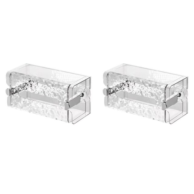 2X Organizador de Pared Corrugado con Ventosa Independiente, Caja de PañUelos con de Glaciar Multifuncional, Estilo Ins A