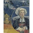 thumbnail image 2 of Paul Gauguin 12x14 Gold Ornate Wood Frame and Double Matted Museum Art Print Titled - La Belle Angele (1889), 2 of 4