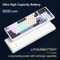 thumbnail image 6 of MageGee LIGHT100 Wireless Creamy Keyboard, Gasket Structure Hot Swappable, 2.4G/USB-C/BT5.0 RGB Backlit 8000mAh Battery, 6 of 6