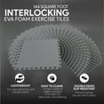 thumbnail image 6 of BalanceFrom 2-Pack 36 Ct. 24”x24” Interlocking Foam Puzzle Exercise Mat, 1/2” Thick, Gray, 6 of 10