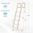 thumbnail image 2 of Heavy Duty In-Pool Ladder, Swimming Pool Step Pool Stairs for Above-ground Pools, Adjustable from 47in to 54in, White, 2 of 8