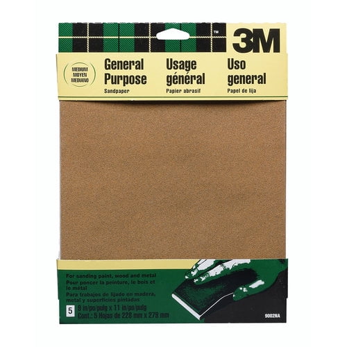 3M Aluminum Oxide Sandpaper Medium Grit