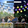 thumbnail image 2 of Luces LED solares de bola de burbuja Cadena de luces de bola de cristal Luces navideñas Luces de decoración de jardín al aire libre Color solar 6,5 metros 30 luces, 2 of 4