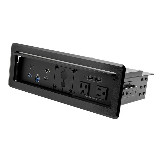 StarTech.com Conference Room Docking Station w/ Power; Table Connectivity A/V Box, Universal Laptop Dock, 60W PD, AC Outlets, USB Charging -