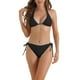 thumbnail image 1 of Conjuntos de bikini de triángulo para mujer de 2 piezas con lazo en la espalda, parte inferior de triángulo, trajes de baño, color negro mediano, 1 of 5