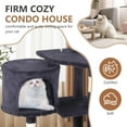 thumbnail image 4 of FDW Cat Tree 37 Inch Tall Cat Tower Kitten with Scratching Posts and Perches Indoor Activity Center for Cats (Dark Grey), 4 of 7