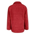 thumbnail image 4 of UYISJ Womens Fleece Jacket Oversized Zip Up Sherpa Coats Casual Coats Winter Fall Outerwear Mock Neck Clothes with Pockets Red XL, 4 of 8