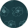 thumbnail image 1 of Ahgly Company Machine Washable Indoor Round Transitional Teal Green Area Rugs, 5' Round, 1 of 7