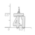 thumbnail image 5 of 925 Sterling Silver Small Polished Number 41 Charm Pendant, 5 of 5