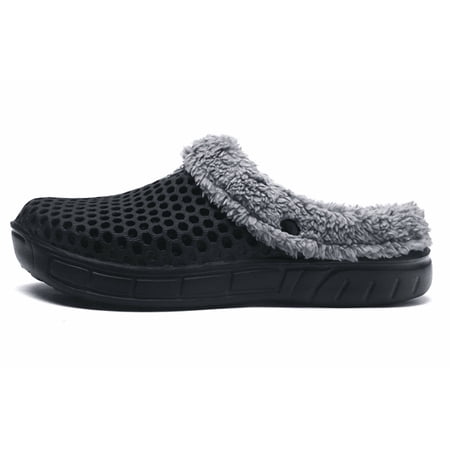Women's and Men's Thermal Lined Slipper - Breathable Mesh Insulated Indoor/Outdoor Shoes for Garden, Walking