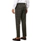thumbnail image 3 of Pantalones de cuadros INSPIRE CHIC para hombre, con frente plano, corte recto, talla 32, negro y marrón, 3 of 5