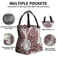 thumbnail image 3 of Boho Bohemia Pioneer Flower Art Drawstring Lunch Bag Women - Drawstring Lunch Bag Insulated for Work Office - Stain-Resistant Large Lunchbags for Women with Multi-Pockets, 3 of 6