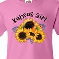 thumbnail image 4 of Inktastic Kansas Girl with Sunflowers Youth T-Shirt, 4 of 5