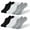 2Black/2White/2Light Gray, variant on 6 Pairs No Show Socks for Women Men, Low Cut Non Slip Socks for Flats Invisible Liner Socks