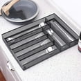 thumbnail image 4 of shiyou-Silverware Drawer Organizer, Mesh Cutlery Tray for Kitchen Utensil, 6-Compartments Metal Multi-Purpose Flatware Organizer, 4 of 4