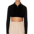 thumbnail image 2 of Gemsli Long Sleeve Crop Shell Top with Round Collar SH323, 2 of 4