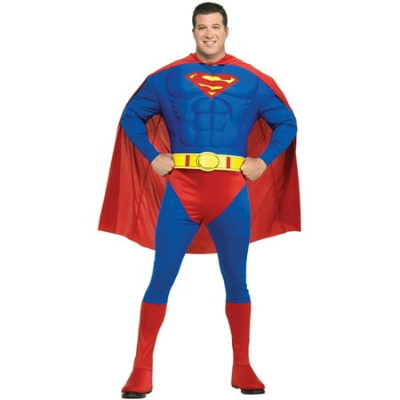 Superman Muscle Chest Adult Halloween Costume, Size: Men's - One Size